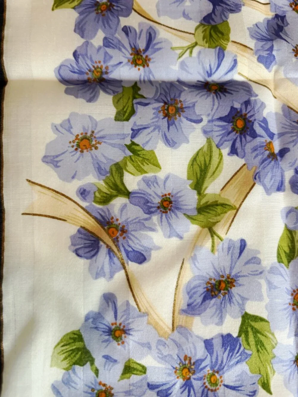 NWT Yves Saint Laurent Floral Cotton Scarf